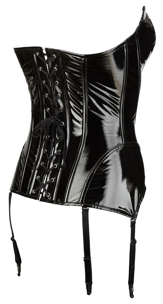 Black Level Korset vinyl met heupbedekking - Zwart - Black Level - SKU: 28402001012