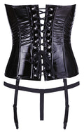 Black Level Korset strapless met jarretels - Zwart