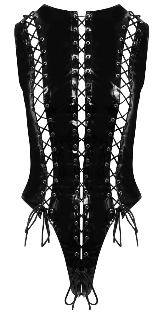 Black Level Body glimmend met vetersluiting - Zwart - Black Level - SKU: 28407581021