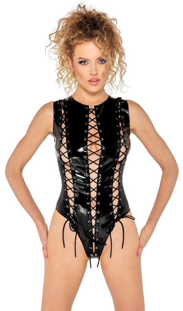 Black Level Body glimmend met vetersluiting - Zwart - Black Level - SKU: 28407581021