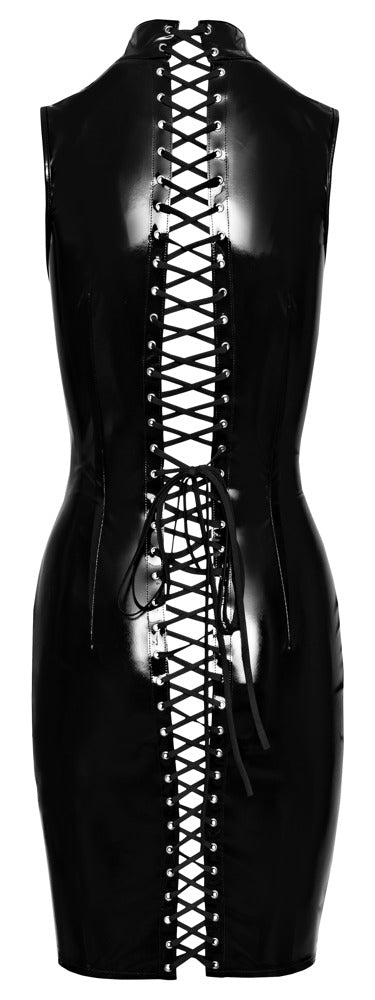 Black Level vinyl jurk met 2-weg ritssluiting - Zwart - Black Level - SKU: 28505751022