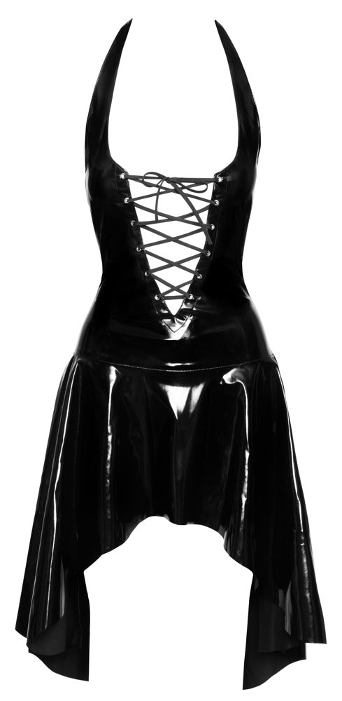Black Level Vinyl jurk met vetersluiting - Zwart - Black Level - SKU: 28509661022