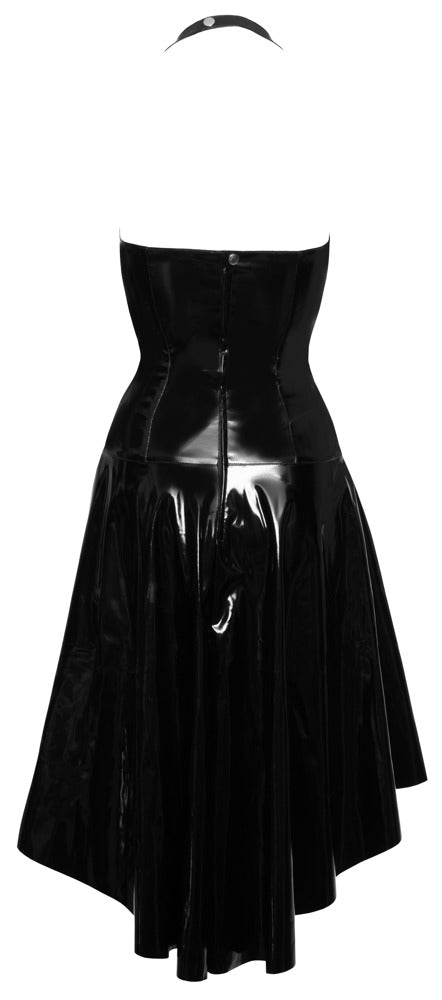 Black Level Vinyl jurk met vetersluiting - Zwart - Black Level - SKU: 28509661022