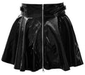 Black Level Minirok vinyl met 2-weg ritssluiting - Zwart