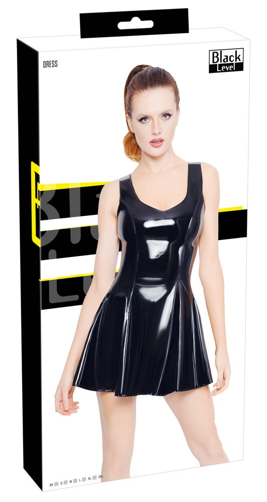 Black Level vinyl jurk met ritssluiting - Zwart - Black Level - SKU: 28510591012