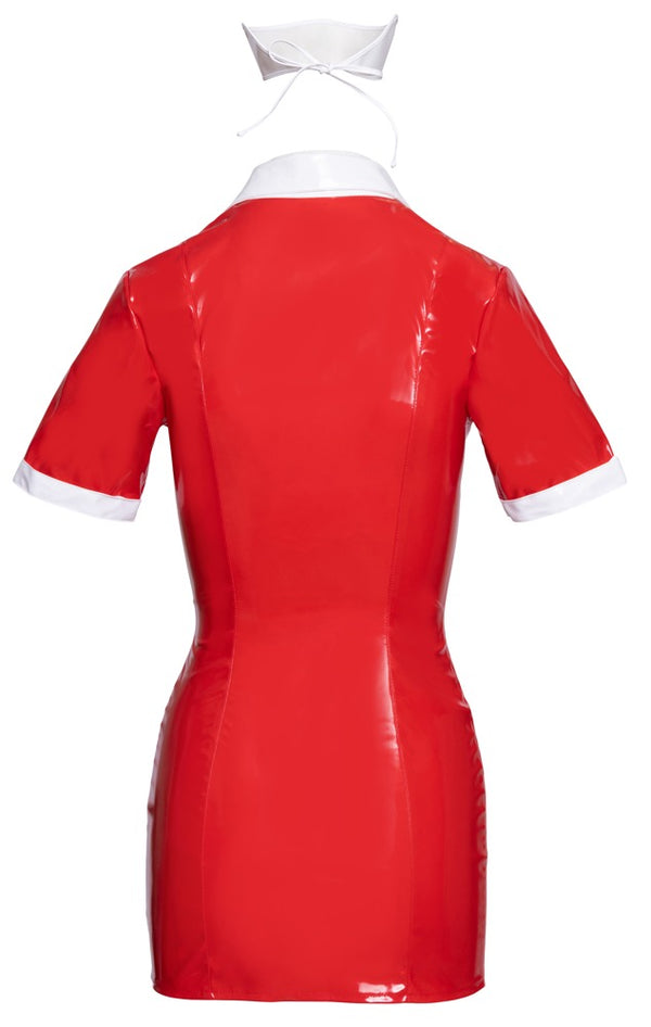 Black Level vinyl jurk met contrasterende details - Rood - Black Level - SKU: 28510833022