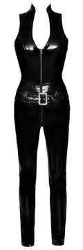 Black Level Vinyl jumpsuit - Zwart