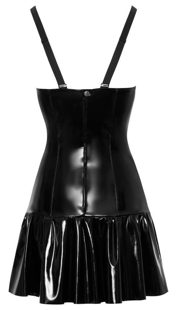 Black Level vinyl jurk met stretch cups - Zwart - Black Level - SKU: 28515801021