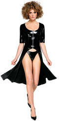 Black Level Vinyl set jurk met thong - Zwart