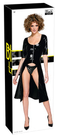 Black Level Vinyl set jurk met thong - Zwart