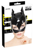 Black Level Hoofdmasker vinyl met kattenontwerp - Zwart