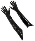 Black Level Vinyl handschoenen tot schouders - Zwart
