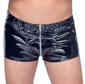 Black Level Boxer glanzend vinyl met metalen rits - Zwart
