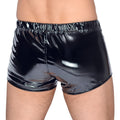 Black Level Boxer glanzend vinyl met metalen rits - Zwart