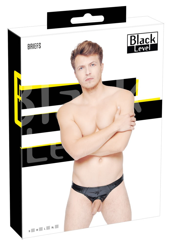 Black Level slip met showmastergat - Zwart