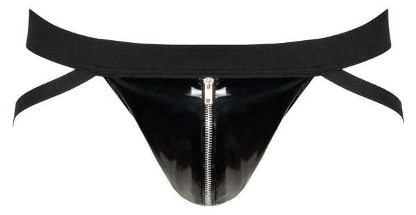 Black Level vinyl jock met rits - Zwart - Black Level - SKU: 28905261701