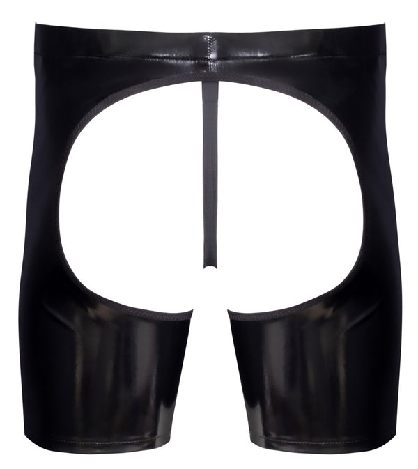 Black Level vinyl chaps met kruisloos ontwerp - Zwart - Black Level - SKU: 28905501701
