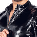 Black Level Jumpsuit vinyl kort met ritssluiting - Zwart