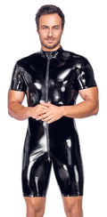 Black Level Jumpsuit vinyl kort met ritssluiting - Zwart