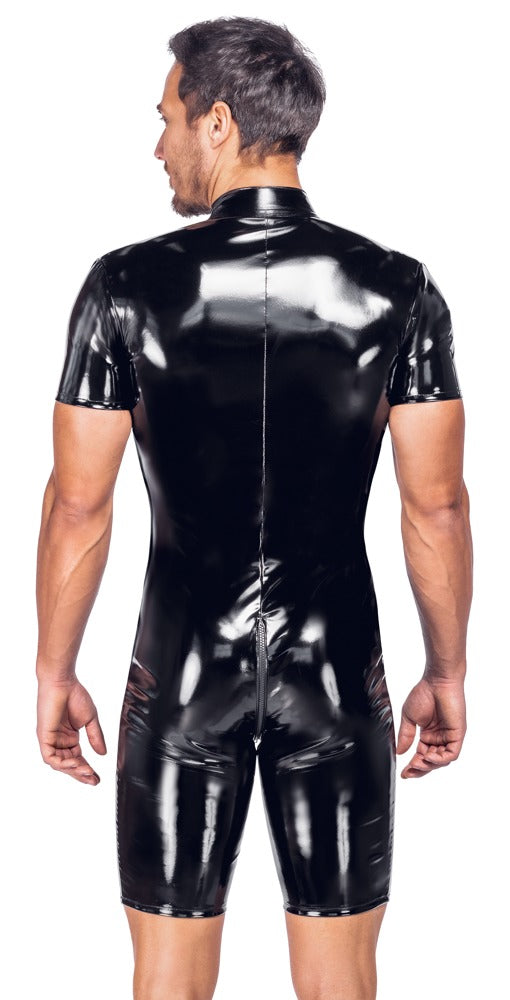 Black Level Jumpsuit vinyl kort met ritssluiting - Zwart
