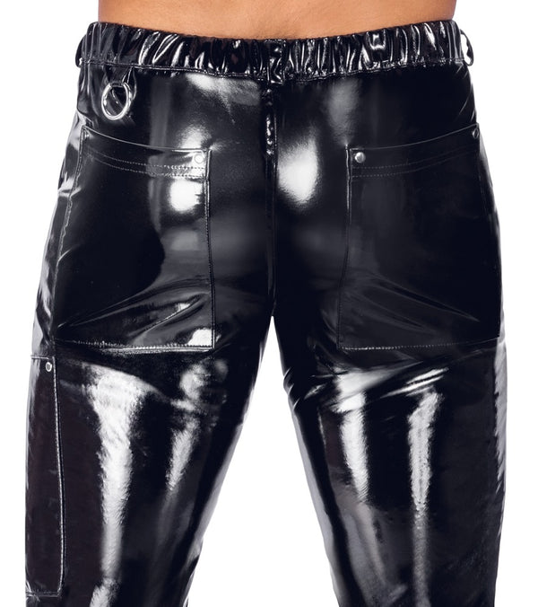 Black Level vinyl broek met studs - Zwart - Black Level - SKU: 28905851701