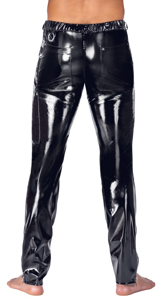 Black Level vinyl broek met studs - Zwart - Black Level - SKU: 28905851701