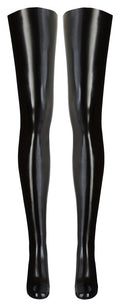 Late X Dijhoge stockings glanzend latex - Zwart