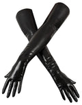 Late X Ellebooglange latex handschoenen - Zwart