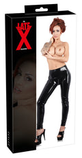 Late X Latex legging met 3-weg ritssluiting - Zwart