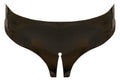 Late X Slip kruisloos latex - Zwart