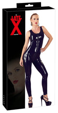Late X Catsuit latex met 3-weg ritssluiting - Zwart