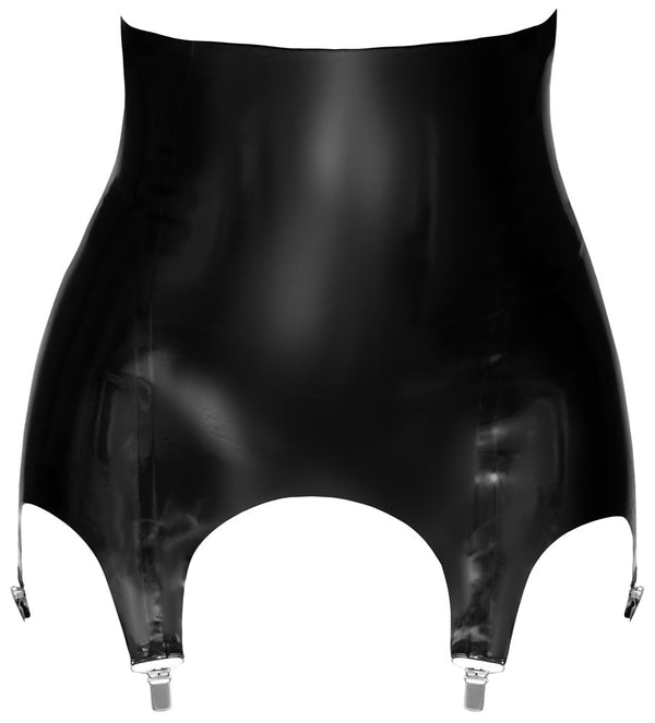 Late X Latex jarretel riem met clips - Zwart - Late X - SKU: 29013151021