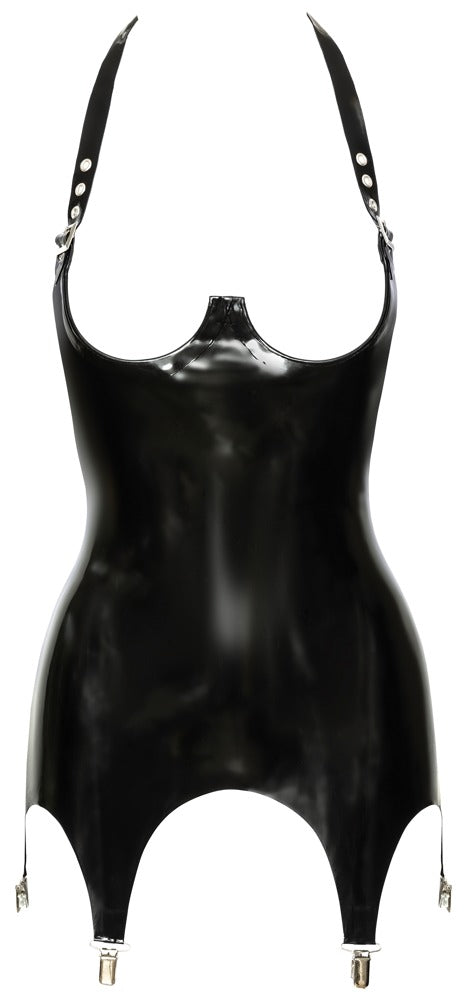 Late X Latex cami met open cups - Zwart - Late X - SKU: 29013231021