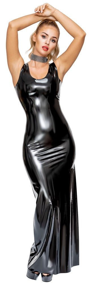 Late X strakke avondjurk latex - Zwart - Late X - SKU: 29013311021