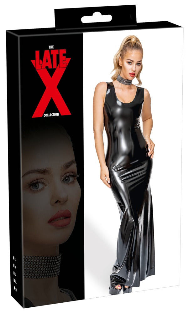 Late X strakke avondjurk latex - Zwart - Late X - SKU: 29013311021