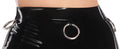 Late X Latex rok met metalen ringen - Zwart