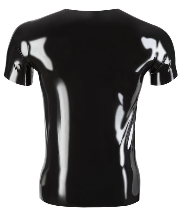 Late X latex overhemd korte mouwen - Zwart - Late X - SKU: 29100201701