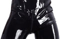 Late X Jumpsuit latex met open kruis - Zwart