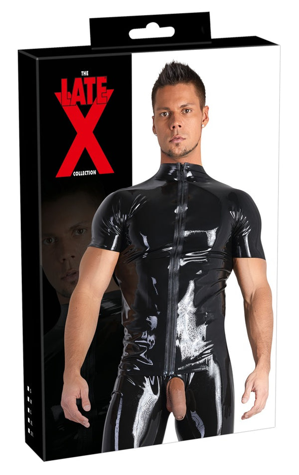 Late X huidstrak shirt met kraag - Zwart - Late X - SKU: 29103491711