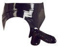 Late X Slip met latex sleeve en textuur - Zwart