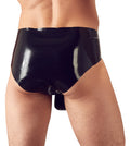 Late X Slip met latex sleeve en textuur - Zwart