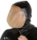 Late X Vacuümmasker latex met ademgat - Zwart