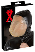 Late X Vacuümmasker latex met ademgat - Zwart