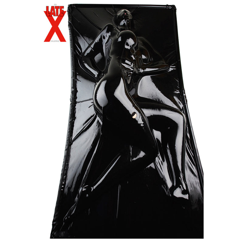 Late X Vacuümbed latex 2x1m met ritssluiting - Zwart
