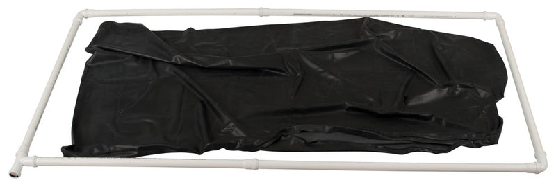 Late X Vacuümbed latex 2x1m met ritssluiting - Zwart