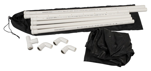 Late X Vacuümbed latex 2x1m met ritssluiting - Zwart - Late X - SKU: 29500061000