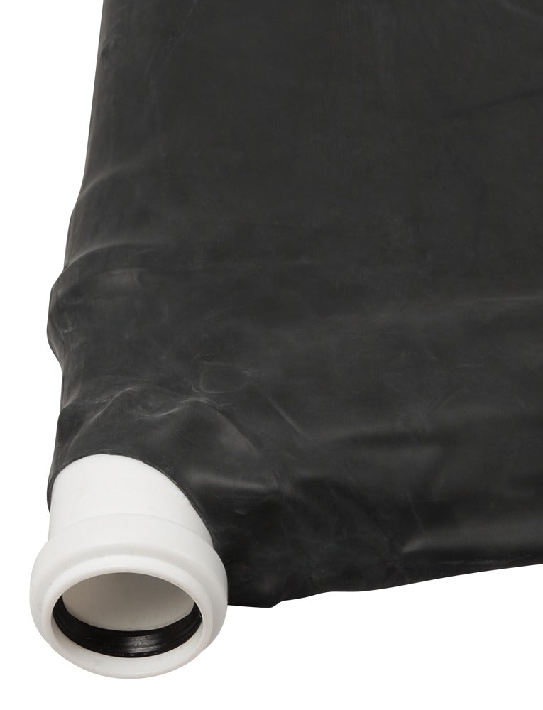 Late X Vacuümbed latex 2x1m met ritssluiting - Zwart