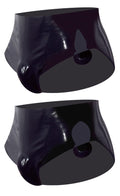 Late X opblaasbare slip met anal plug - Zwart