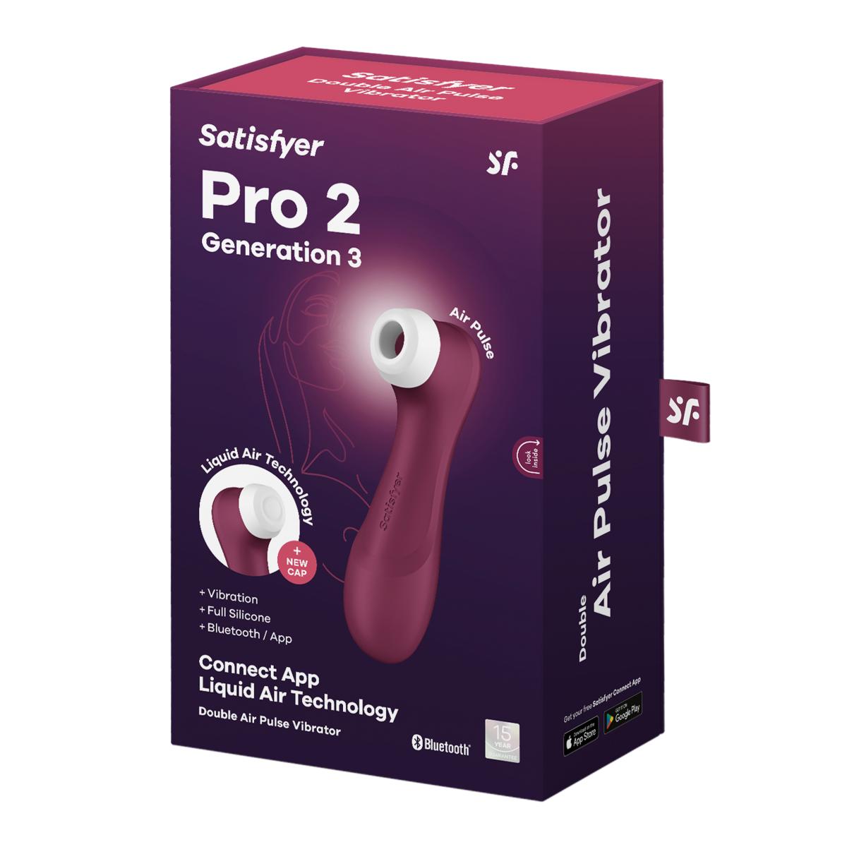 Satisfyer Pro 2 - Generation 3 App Bedienbaar - Wijnrood