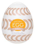 TENGA Egg ring met gegroefde textuur - Wit